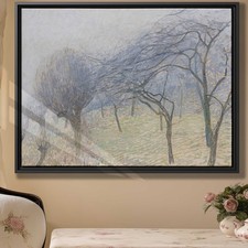 Vintage Landscape Oil Painting Canvas Wall Art Nature Decor Tree Artwork Print