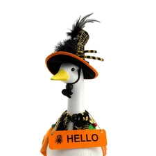 4 Set Halloween Porch Goose Outfits Front Porch Goose Cloths Fall Plastic Goo...