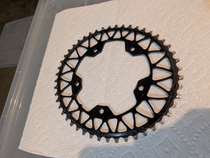 absoluteBLACK Oval 110 BCD Chainring - 48t, 110 BCD, 5-Bolt, With Bolts