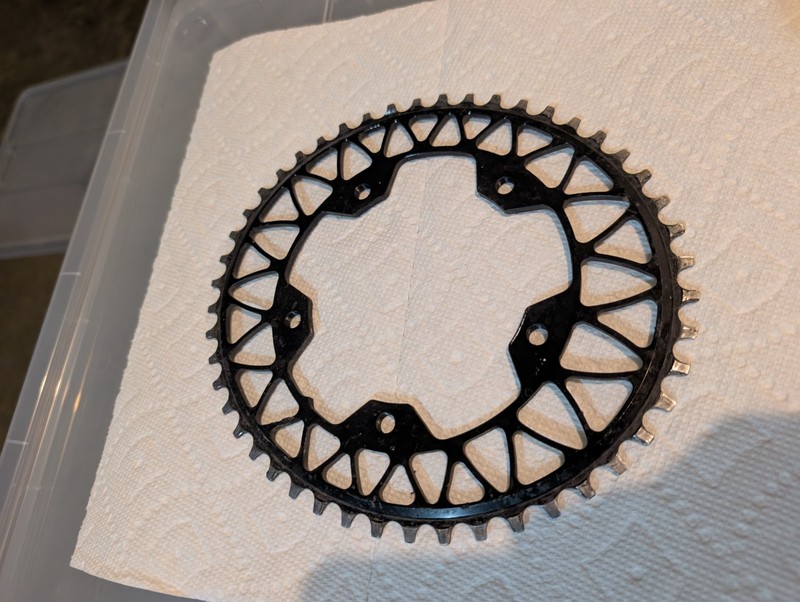 absoluteBLACK Oval 110 BCD Chainring - 48t, 110 BCD, 5-Bolt, With Bolts
