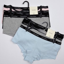 Calvin Klein Ribbed Boyshorts Panties Logo St...
