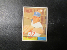 1961  TOPPS #6  ED ROEBUCK DODGERS       EXMT