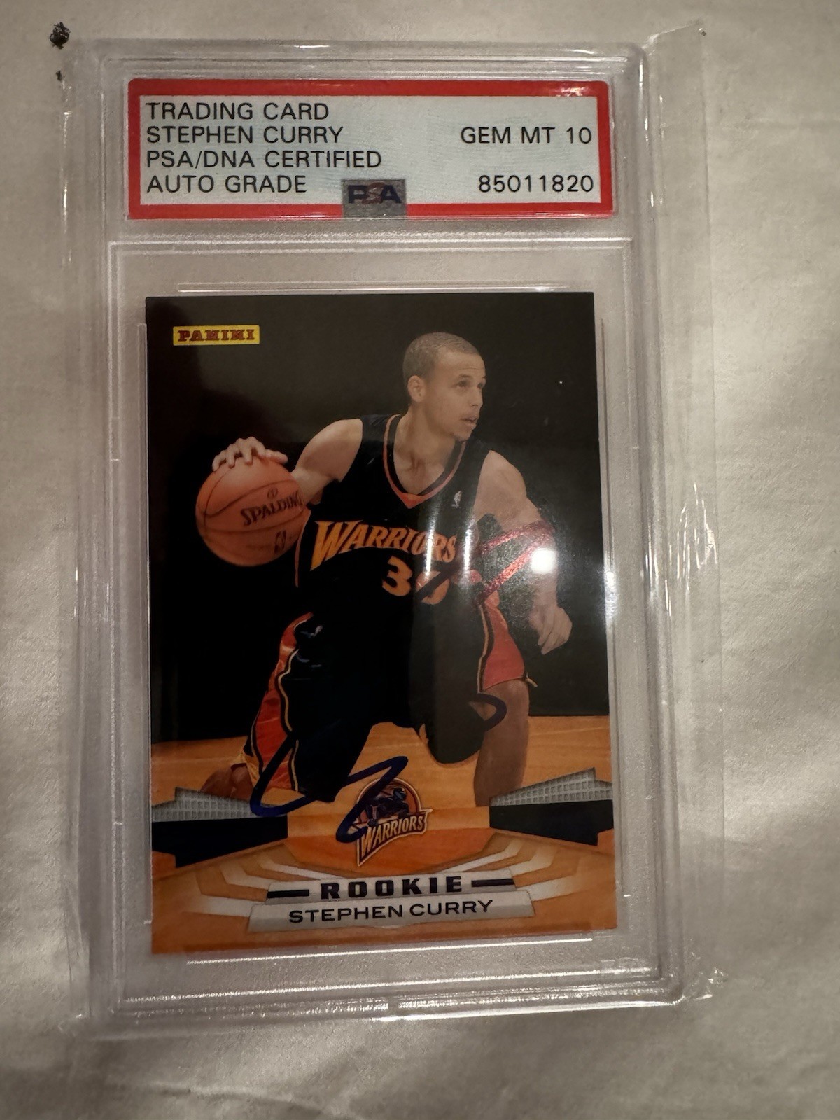 Rookie Stephen Curry #307 (RC), PSA 10, GEM MINT💎 RARE Auto 2009-10 Panini view 7
