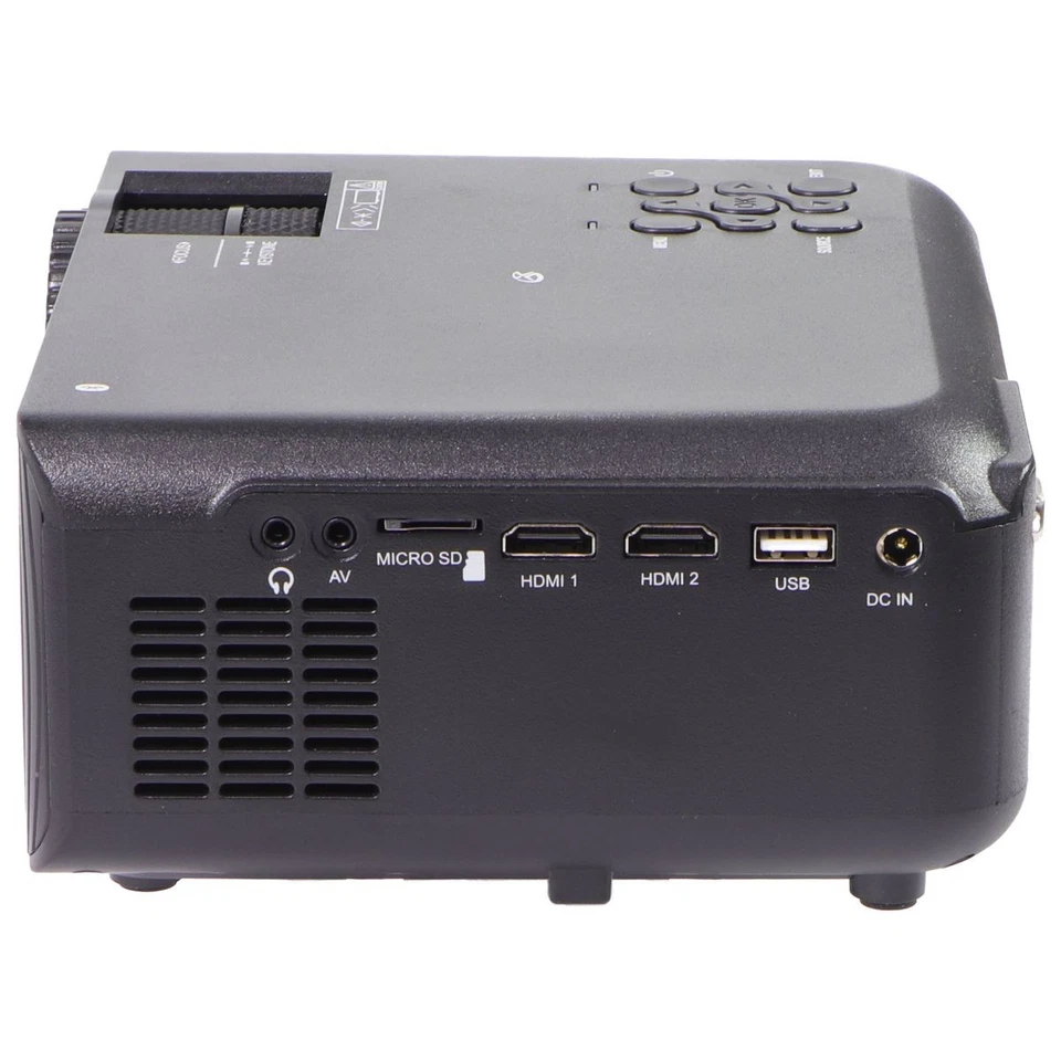 GPX Bluetooth Wireless Mini Projector with Remote Control - Black (PJ609B) - Image 3 of 4