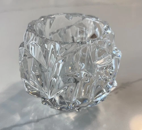 Tiffany & Co Votive Holder Rock Cut Crystal Vintage discontinued