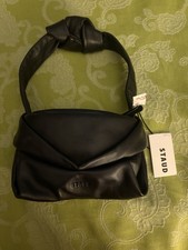 Staud Kiss New Black Soft Leather Hand Bag Wi...