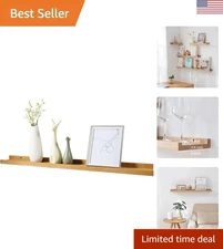 Natural Solid Oak Floating Shelf 36 Inch - Elegant Display for Home Decor