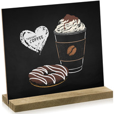 Queekay 36 Pcs Mini Chalkboard Signs Tabletop Stand 5 X 6 Inch Wooden