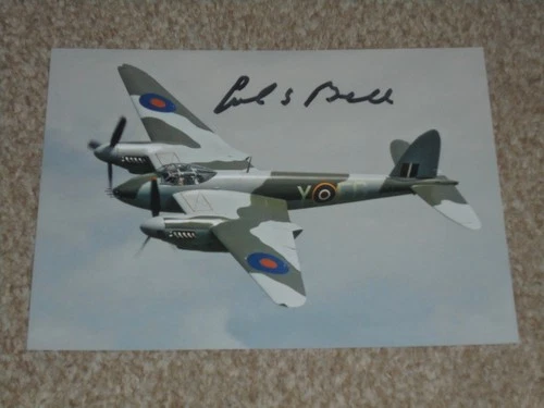 COLIN BELL- WW2 BOMBER PILOT  - 5x7  PHOTO SIGNED-  (2) CHOICE OF 4