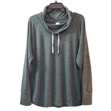 Member's Mark Ladies Super Soft Funnel Neck Long Sleeve Pullover XXL Green