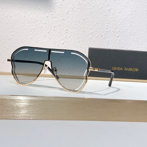 Linda Farrow 134‑0‑140 Oversized Pilot Sunglasses Unisex Trendy Street Shades