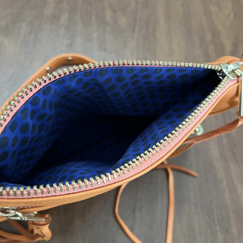 Bolso Bandolera Rebecca Minkoff Melocotón Brillante Triple Cremallera Flecos Bolso de Mano Foto 3 de 4