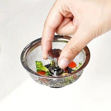 Stainless Steel Sink Strainer Drain Filter Kitchen Bathroom Mesh Stopper