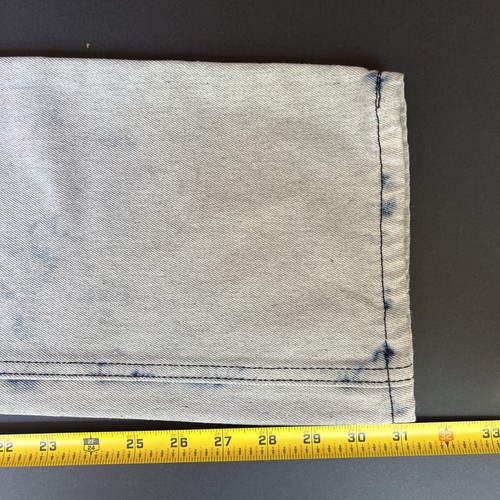 True Rock Jeans Mens 36x31 Blue Distressed Patched Acid Wash Straight Moto - Picture 9 of 13