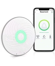 Airthings 2950 Wave Radon Detector with Humidity & Temp Sensor, Battery Operated