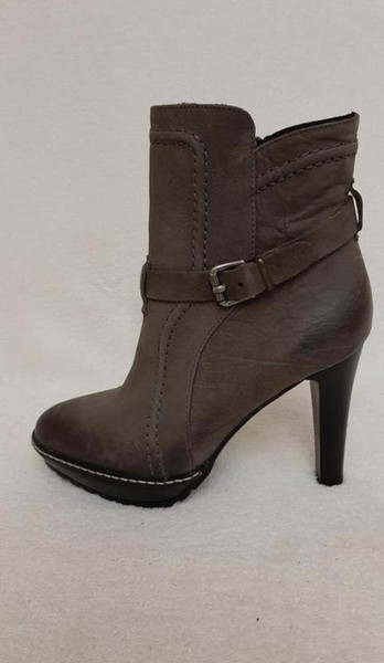 Women Navyboot Ankle Boots Grey Leather 35