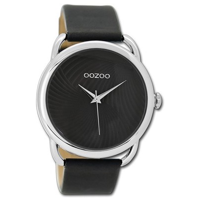 Oozoo Damen Armbanduhr Timepieces Analog Leder grau UOC9163A