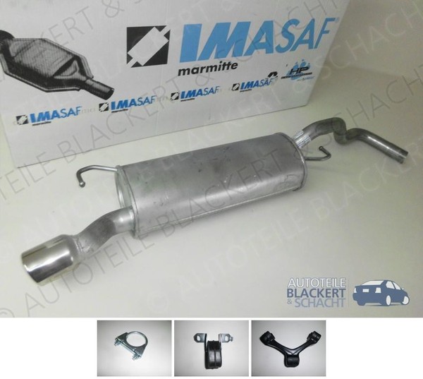 Imasaf ESD Auspuff Endtopf + Anbauteile für Audi TT + Roadster 1.8 T 1999-2006-image