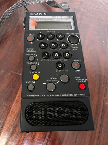 Sony ICF PRO80 SBB radio AM scanner PLL récepteur puissances non testées sur pièces seulement - Photo 1 sur 24