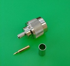  1 SET N Male Crimp Connector for RG58 RG142 RG400 LMR195 - USA Seller