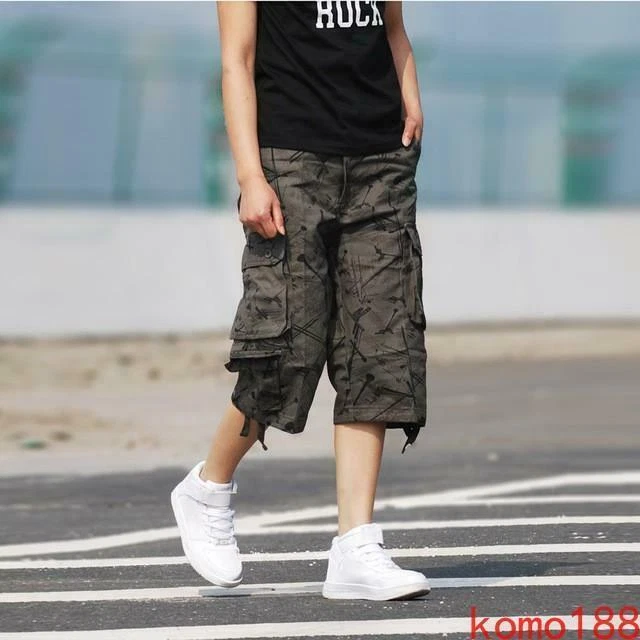 Cargo shorts 3/4 clearance length