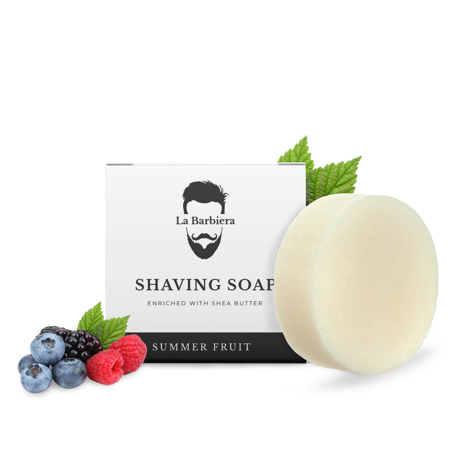 Summer Fruit Solid Shaving Soap | 60g Refill Puck | La Barbiera