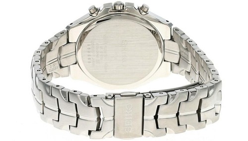 Seiko Chronograph White Dial Stainless Steel Women's Watch SNDZ25 - Picture 2 of 5