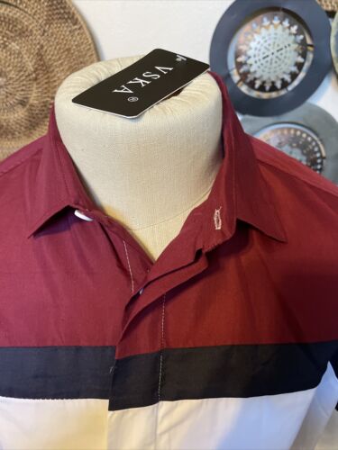combineren fax calcium VSKA Men long sleeve casual dress shirt button down shirts long sleeve men  med. | eBay