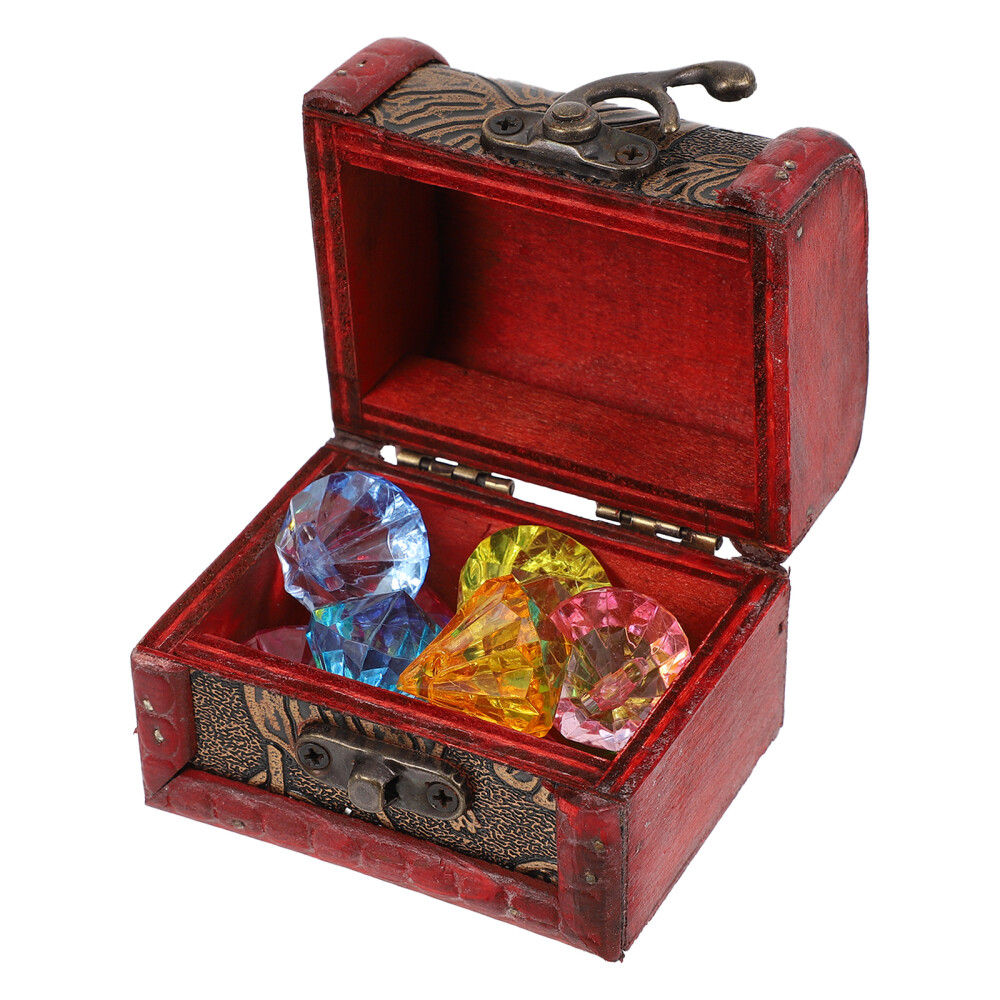 1PC Pirate Treasure Chest with Gemstones Acrylic Diamond Gems