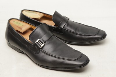 MAGNANNI Black Leather Slip On Buckle Dress Slip On Loafer Shoes Mens SZ  10.5 Magnanni Men main image 3