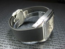New 23mm PU Rubber Strap for CARTIER SANTOS 100 XL Band Black Color 23 mm x1 R