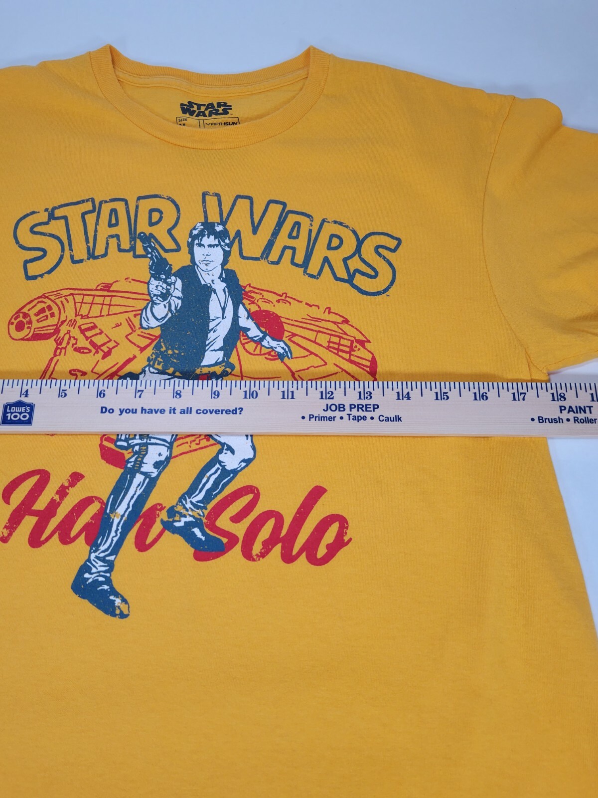 Star Wars Han Solo T Shirt Men's Size Medium Yellow Fifth Sun Tee