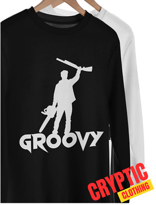 Maglietta Uomo Army Of Darkness 'S Mart' - Grigio Chiaro, Grafica Film, Cotone, Made In USA