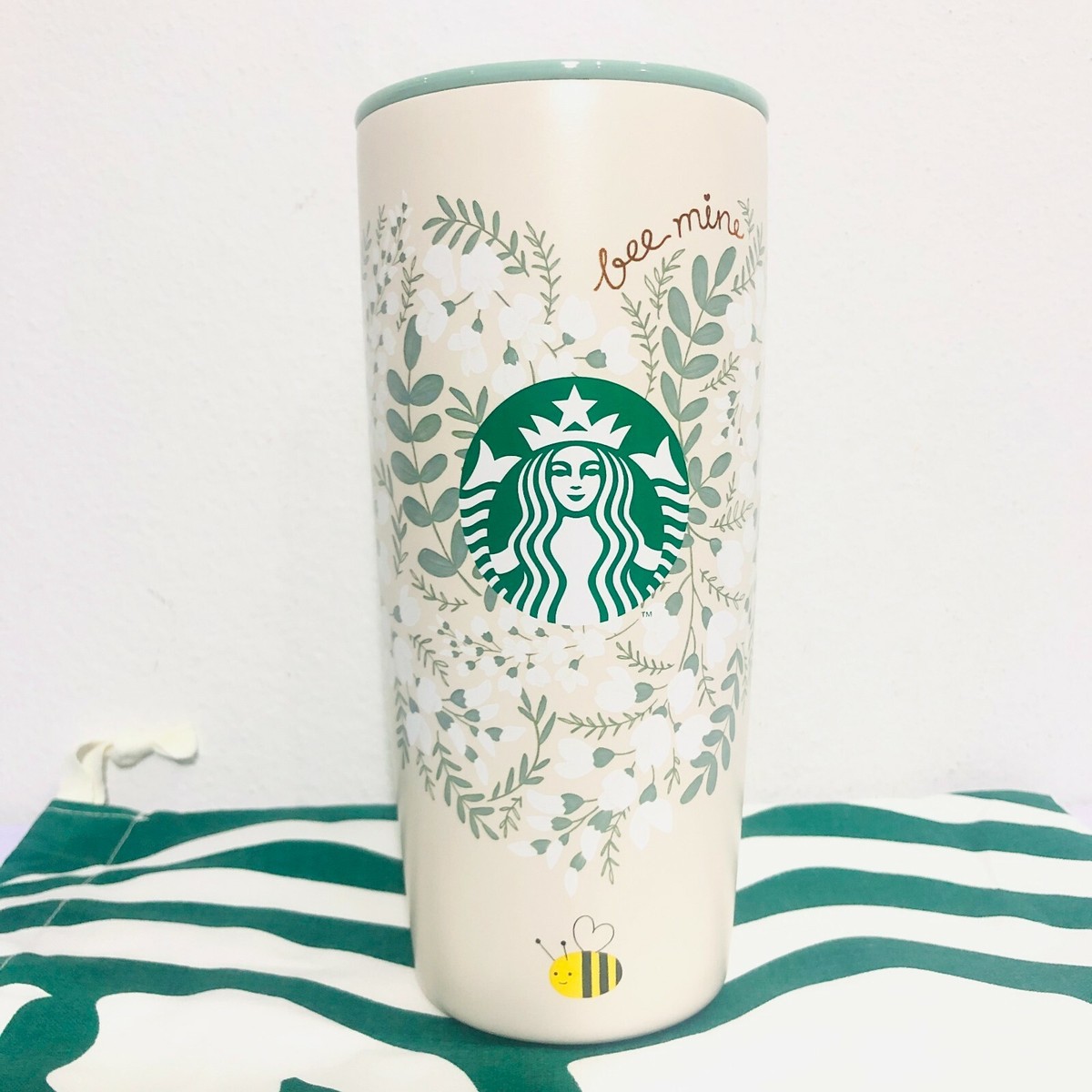 Starbucks Stainless Tumbler MiiR 20 oz.Valentine Bee Mine Heart