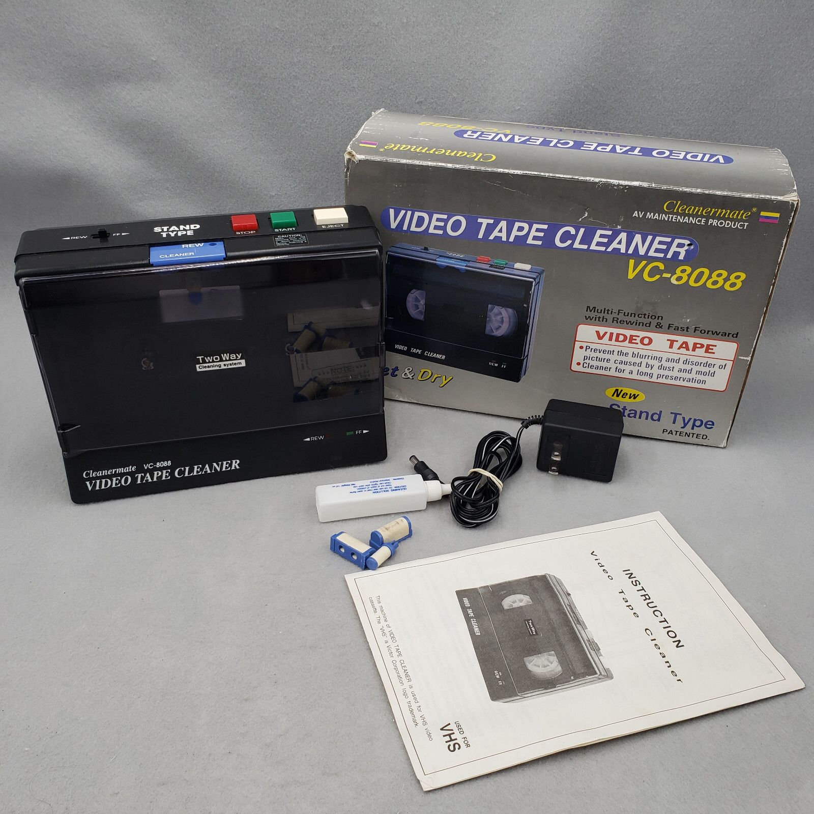 Vintage Cleanermate VC8088 VHS Video Tape Cleaner Machine Automatic