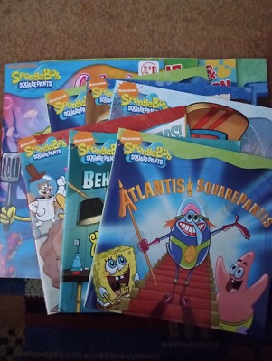 Spongebob Squarepants 10 book lot Activities, Reading, Coloring