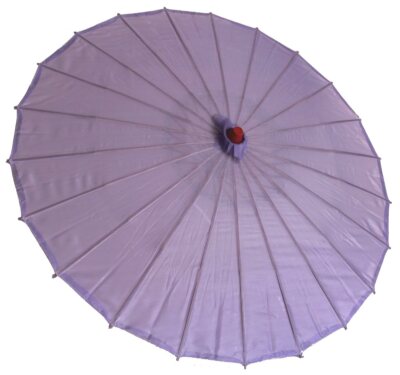 Sonnenschirm 09 Deko Schirm Kunstfaser lila Bambus Holz Bali Ø 84cm Asia