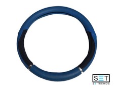 Vinyl Standard Steering Wheel Cover Protect Blue Black Comfort Grip Chrome Car Vinyl Standard Steering Wheel Cover Protect Blue Black Comfort Grip Chrome Car