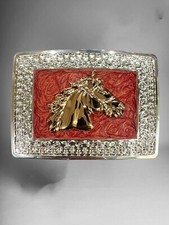 Horse Western Cowboy Belt Buckle Hebilla Vaquera Rodeo Con Caballo