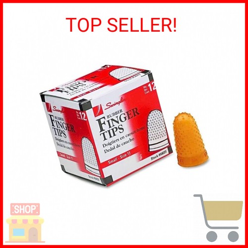 Swingline Rubber Finger Tips, Finger Cots, Small Size 11, Amber