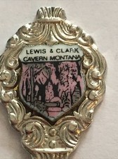 Vintage Souvenir Spoon US Collectible Lewis & Clark Cavern Montana