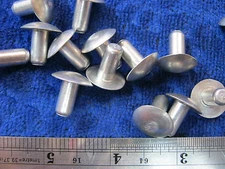 25 Solid Aluminum 1/4 X 1/2 SCA armor rivets LARP TRUSS cold form model ship
