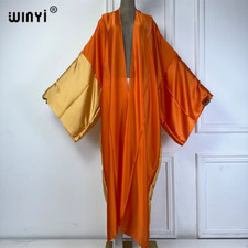 Bohemian Kimono Kaftan Beachwear Cardigan Sexy Evening Dress Abaya Dubai Luxury 