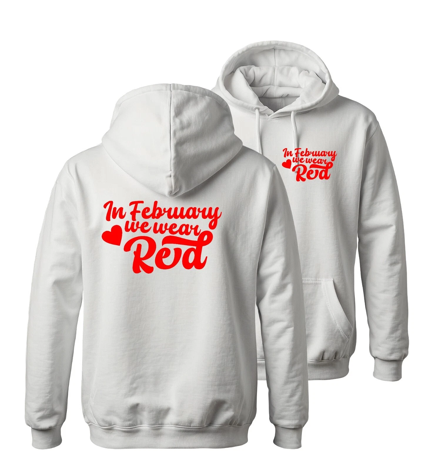 A febbraio indossiamo felpa rossa San Valentino regalo San Valentino cappuccio coppia
