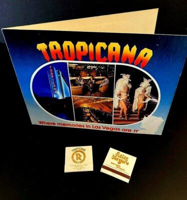 Vintage 2 LAS VEGAS TROPICANA Folies Bergere Matchbooks (FULL) + Photo Folder 