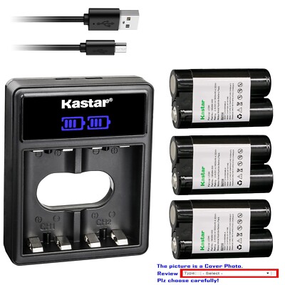 Kastar Ni-MH Battery Dual Charger for Logitech LX700 URC-LX700 M-BAK89B Mouse