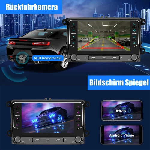 Für Golf 5 6 Plus Touran Caddy Jetta Autoradio Android 14 64G Carplay GPS NAVI - Bild 9 von 9