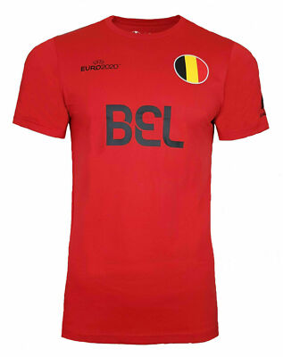 Belgien T Shirt Herren XL Fußballnationalmannschaft Eurovision Flagge Oberteil ROT