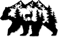 Rustic Metal Bear Wall Art 14x8.5 Wildlife Cabin Decor for Living Room Bedroom