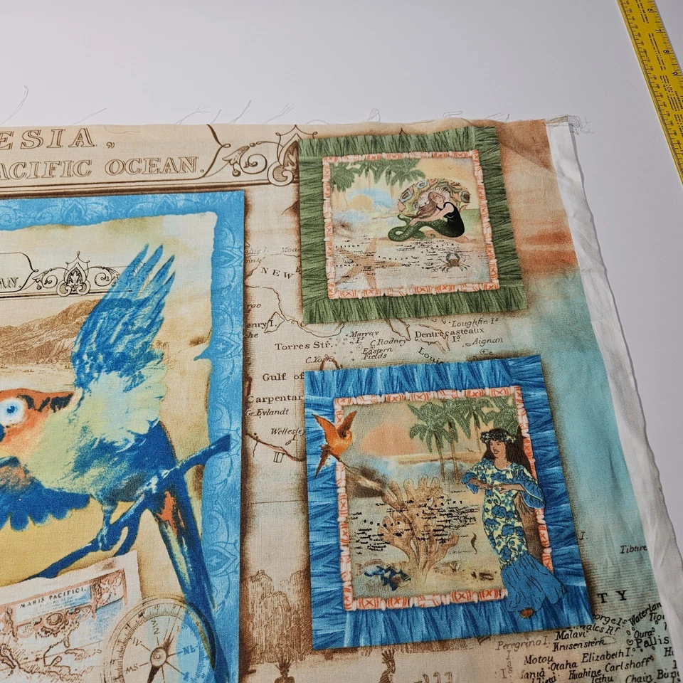 Tropical Dreams Panel 23x42 Kathleen Francour SPX Fabrics Blocks BOLT END #2 - Image 4 of 4